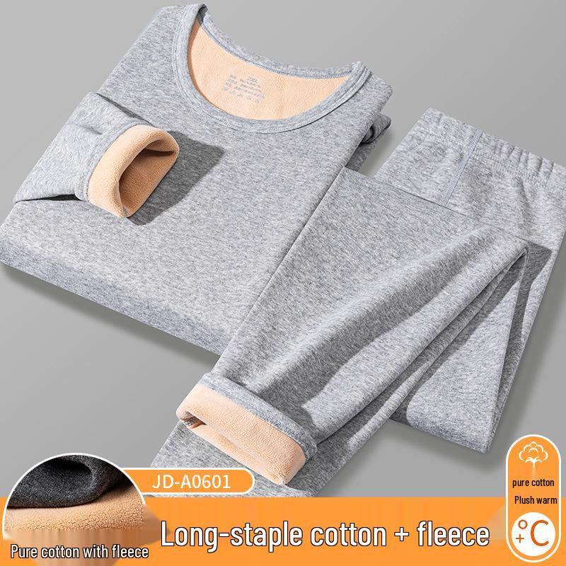 Pánská termální fleecem podšitá základní vrstva s kulatým výstřihem