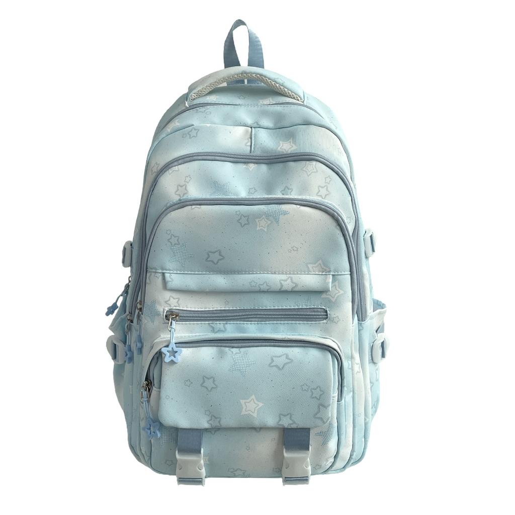 Schoolbag New High School and High School Students High Value Schoolbag Korean Version Star Backpack Large Capacity Simple Trend Double Backpack