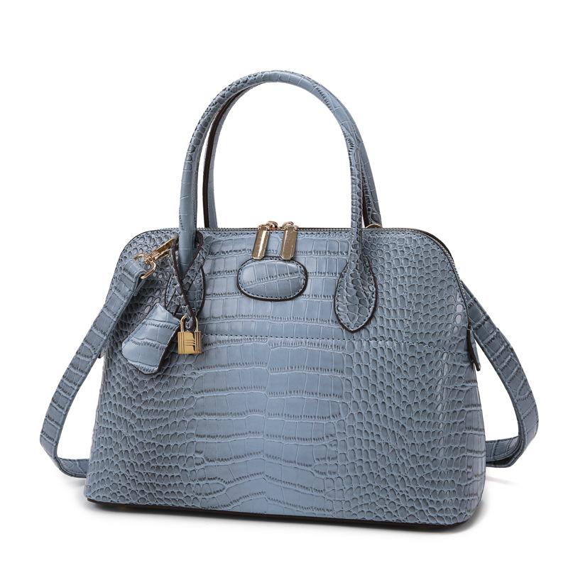 

Женская сумка с крокодиловым узором, на плечо, сумочка, новая, простая, модная, трендовая, текстурная, сумка-мессенджер one size fits all синий