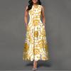 2025 New Fashion Trend Dresses Spring Summer Printed Waist Dresses Fashion Women's