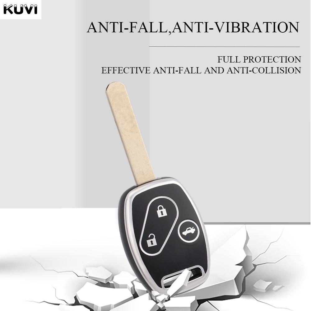 Fashion Tpu Car Remote Key Case Cover Shell For Honda Accord Civic Crv Cr-V Pilot Insight Ridgeline Protector Fob Accessories
