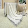 Newborn Mung Bean Velvet Soothing Baby Swaddle Blanket with Double Layer Edging and Bubble Press Design