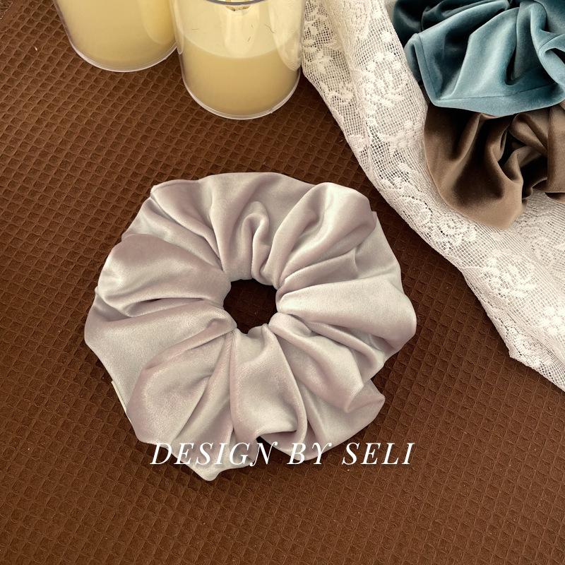 Luxurious French Velvet Princess Hair Tie - Extra Large, Soft, Solid Color for Women