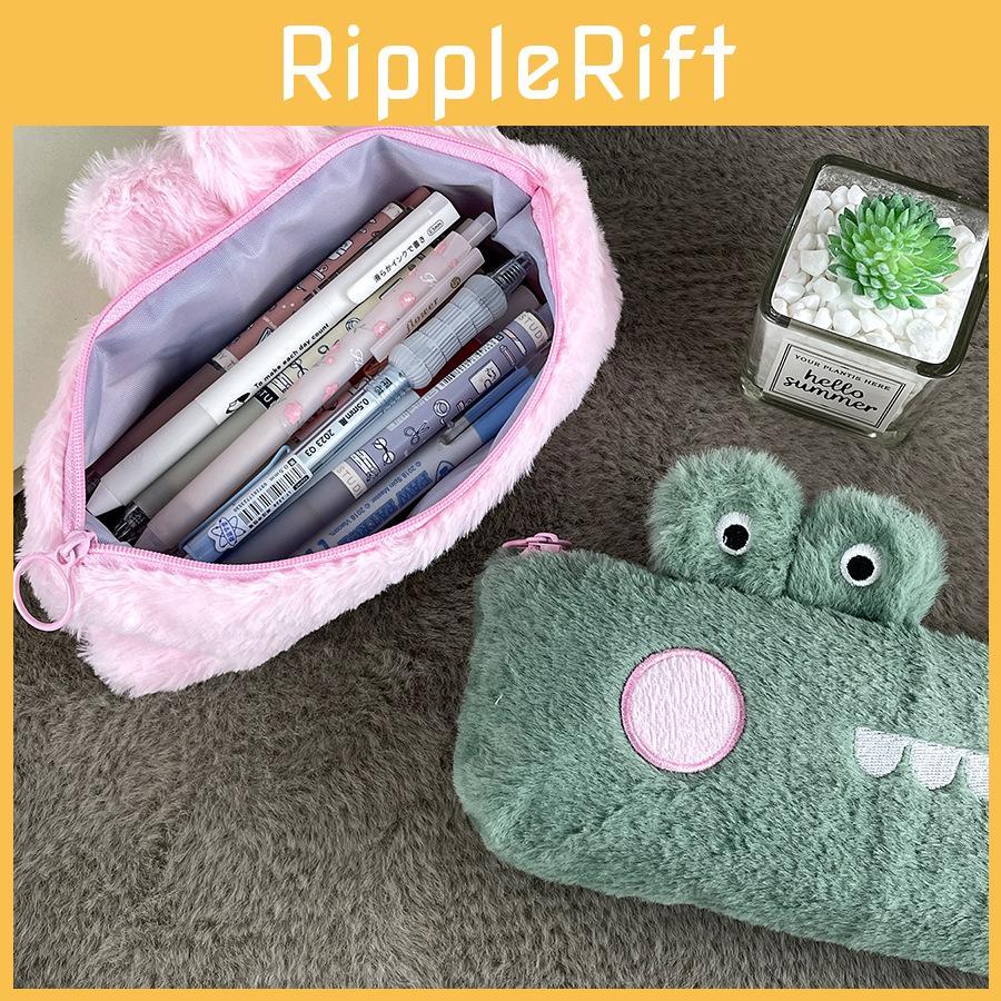 Rabbit Cartoon Crocodile Pencil Case Animal Plush Toy Highcapacity Kid Gifts