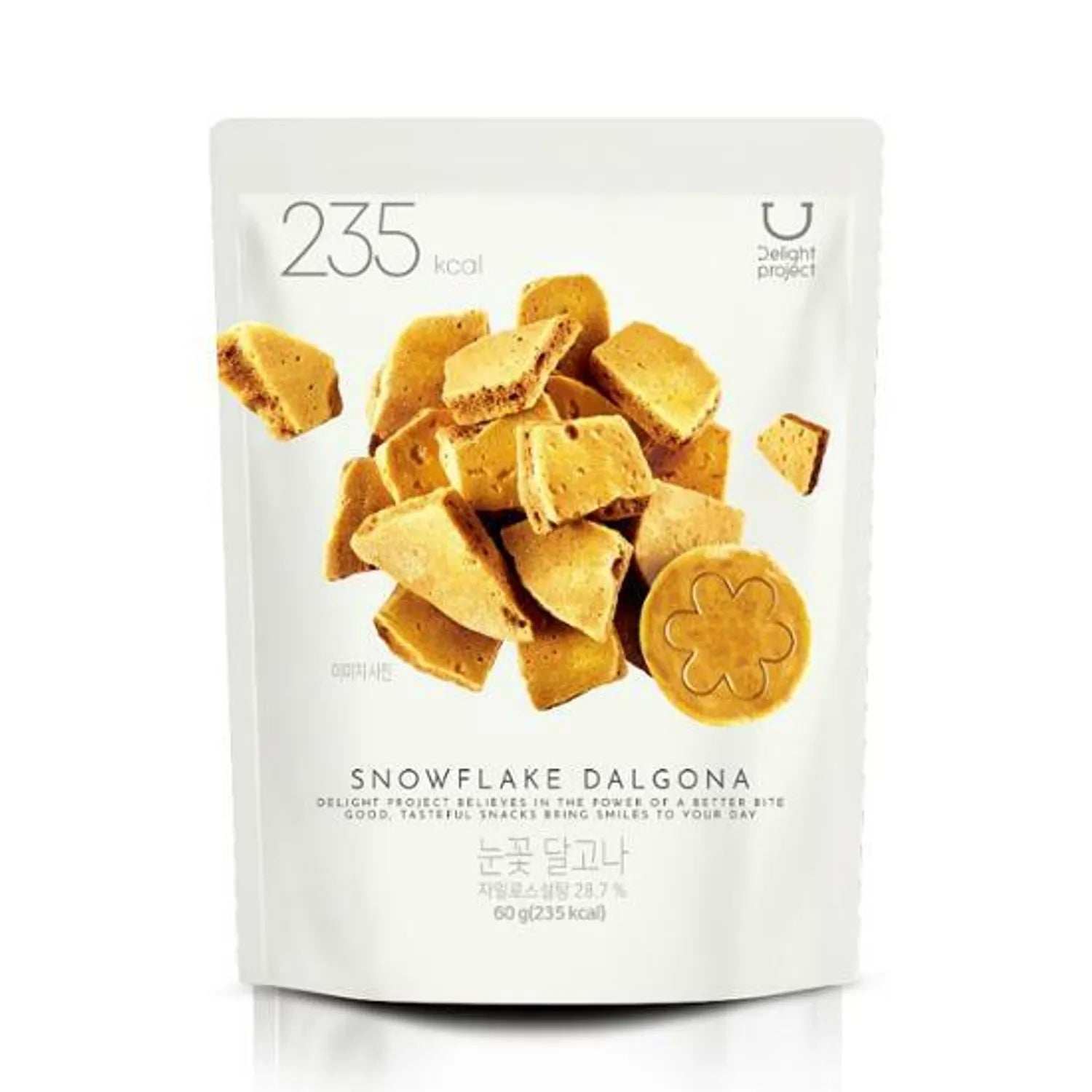 Delight Project Flower Dalgona Handmade Korean Traditional Candy 60g/5bag Candy 60g/5bag