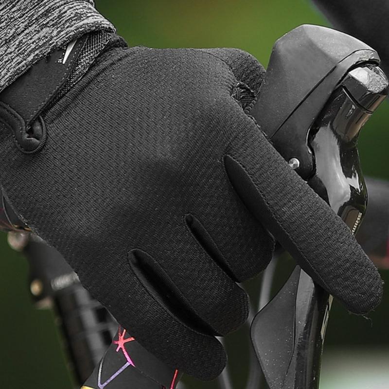 Women Men Shock Absorbing Gloves for Cycling, Breathable Gloves Touchscreens Gloves Antislip Gloves Full Finger Gloves