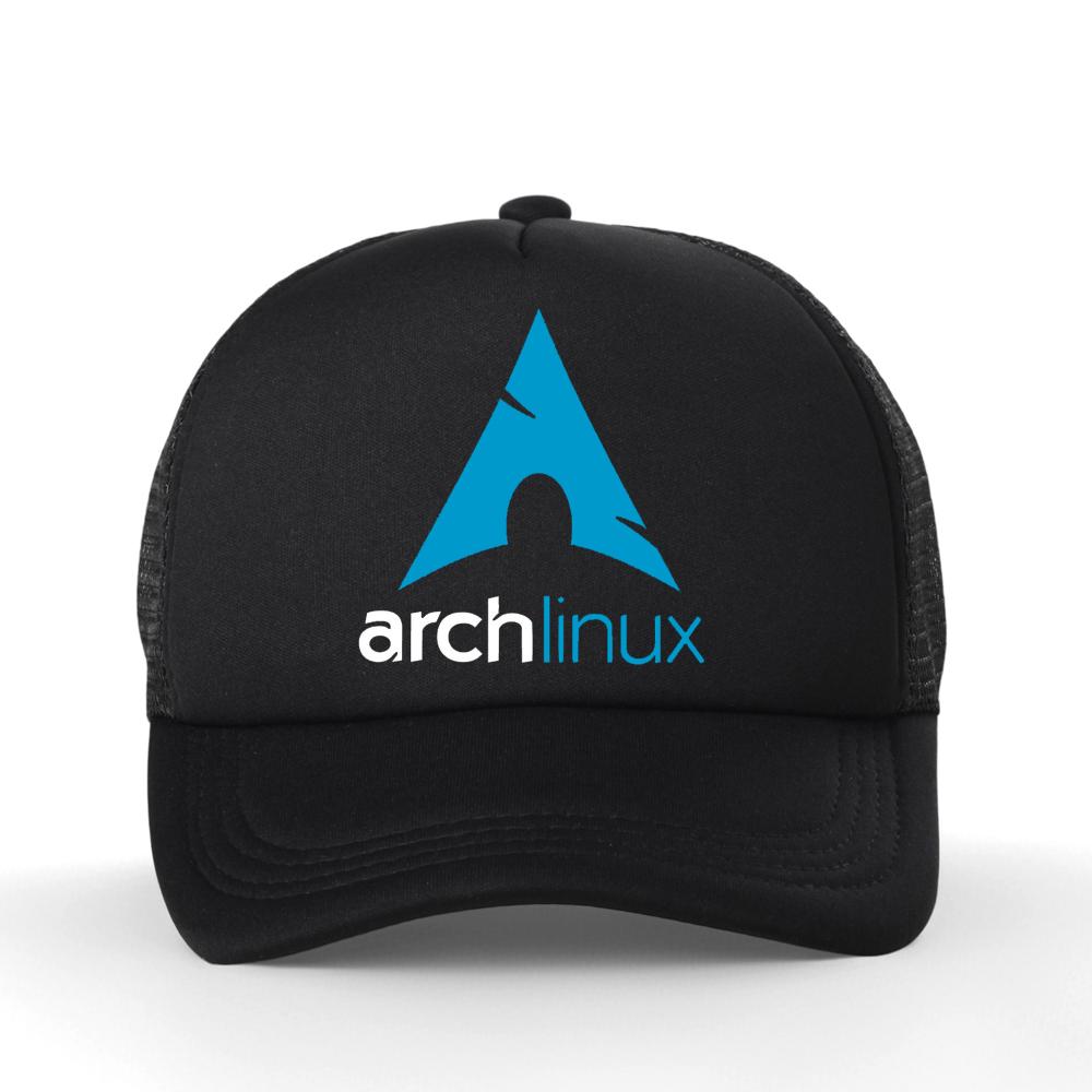 Berretto da Baseball Unisex Arch Linux Rete Traspirante Fresco Estate Regolabile Cappellino da Papà Snapback Casquette