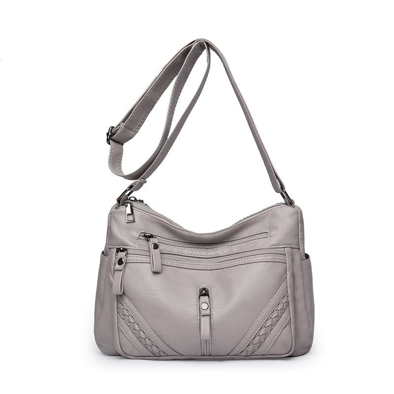 Dameveske Mor Crossbody-veske Stor kapasitet Flerroms Skulderveske