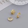 Fake Piercing Ear Cuff For Women Hip-hop Rock Cubic Zirconia 1PC Silver Color Cuban Chain Cartilage Clip Earrings KAE330