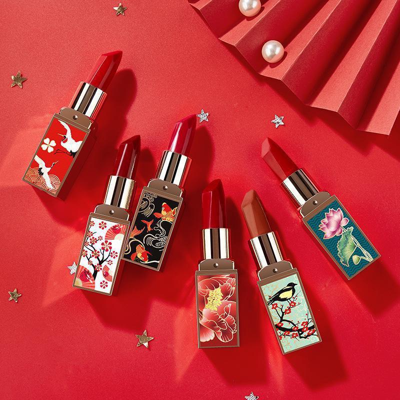Lipstick Long-lasting Moisturizing Waterproof Lip Tint Lip Gloss Vintage Style Lipstick Lip Makeup LM