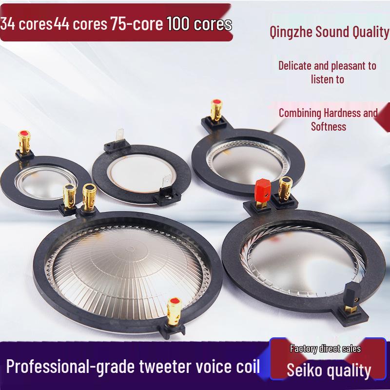 34/44/51/75/100 Core Tweeter Diaphragm Voice Coil with Round Flat Wire Post-Stage Speaker Accessories