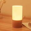 Small LED Wood Table Lamp, Bedroom Bedside Night Light, Dimmable Led Lighting, Unique Home Natural B