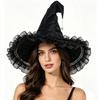 Lace Lolita Witch Hat Star Pendant Wizard Cap Party Props Halloween Hat  Cosplay Event