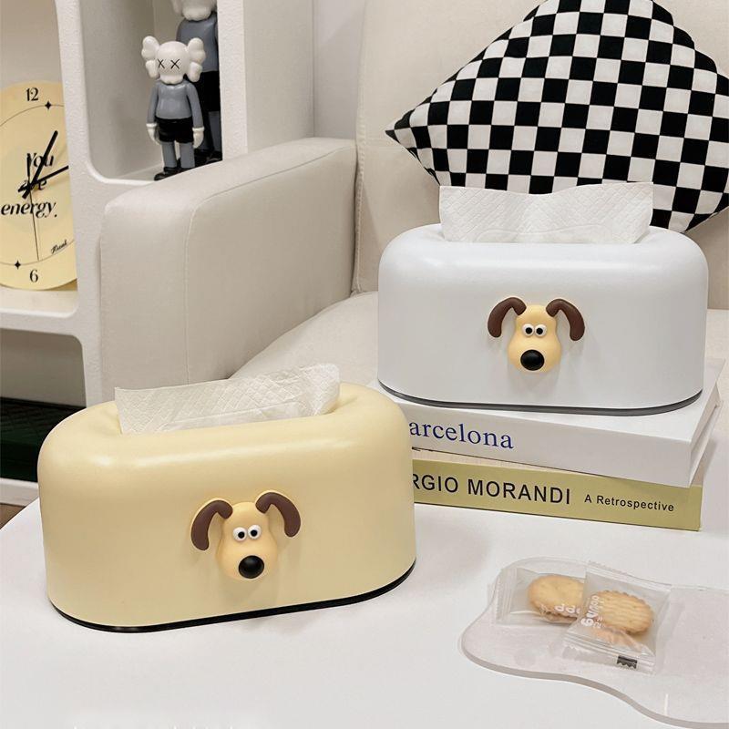Cute Cartoon Tissue Box Household Living Room Bathroom Creative Spring Lifting Paper Box Car Ornament Paper Box