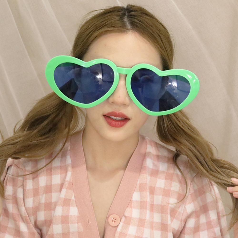 Funny Cute Oversized Heart Shape Glasses Photo Props Party Decorations Glasses Photobooth Supplies Birthday Party Gift 1PC