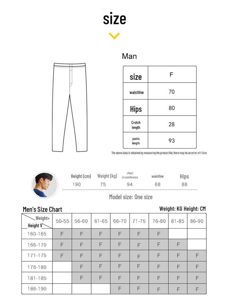 Men's Thin Seamless Toyobo Silk Trousers - Elastic, Warm, Large Size, Nude Feel - Ideal for Autumn and Winter.