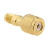 A2L R-32 R-454B Refrigerant HVAC Adapter,1/4" Left-Hand Female To 1/4" Right-Hand Male Flare Fittings,Straight AC Vacuum Coupler