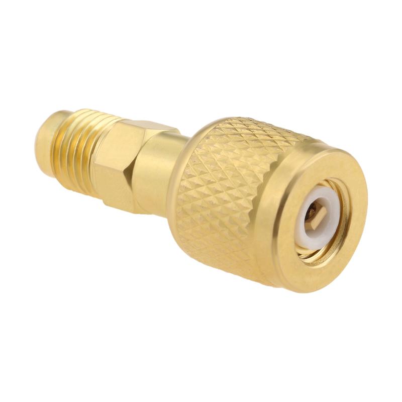 A2L R-32 R-454B Refrigerant HVAC Adapter,1/4" Left-Hand Female To 1/4" Right-Hand Male Flare Fittings,Straight AC Vacuum Coupler