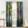 Green Leaf Branch Frog Blackout Curtains For Living Room Window Curtains For Bedroom Kitchen Curtains Drapes Blinds