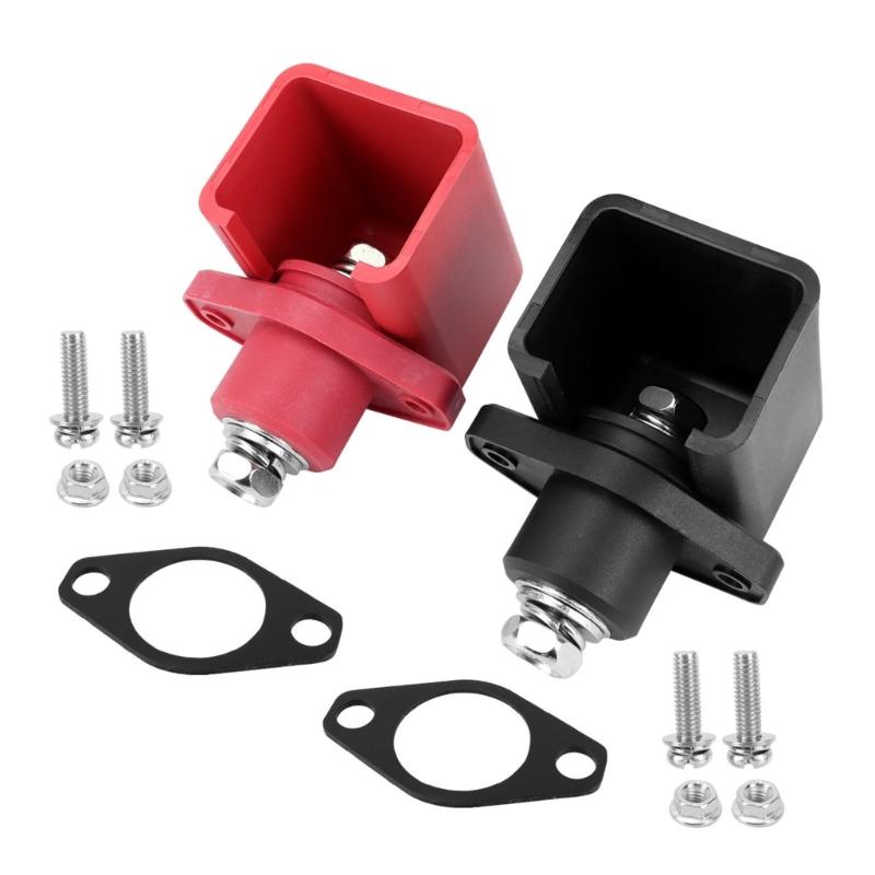 

2Pcs 300A Copper Battery Terminals For Car Motorcycle Marine With High Conductivity And Insulation Protection Waterproof 1