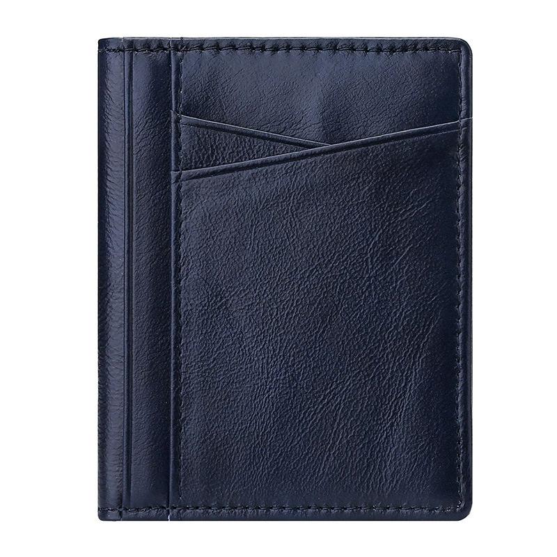 YUECIMIE Portefeuille Super Fin Souple Cuir Véritable Mini Porte-Cartes de Crédit Portefeuilles Porte-Monnaie Fin Petit Porte-Cartes Portefeuille Homme