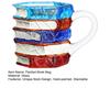 Hand-Painted Book Mug 3D Glass Design Novelty Stacked Book Coffee Cup Literary Gift for Teachers & Book Lovers