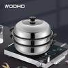 WODHO 28CM Double-Layer Multi-Function Steamer Pot