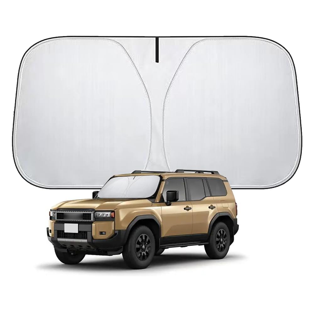 Toyota Land Cruiser 250 Windshield Compatible with Toyota Land Cruiser High Heat UV Light and Car Interior Storage Bag Included Sunshade, 2024-Present