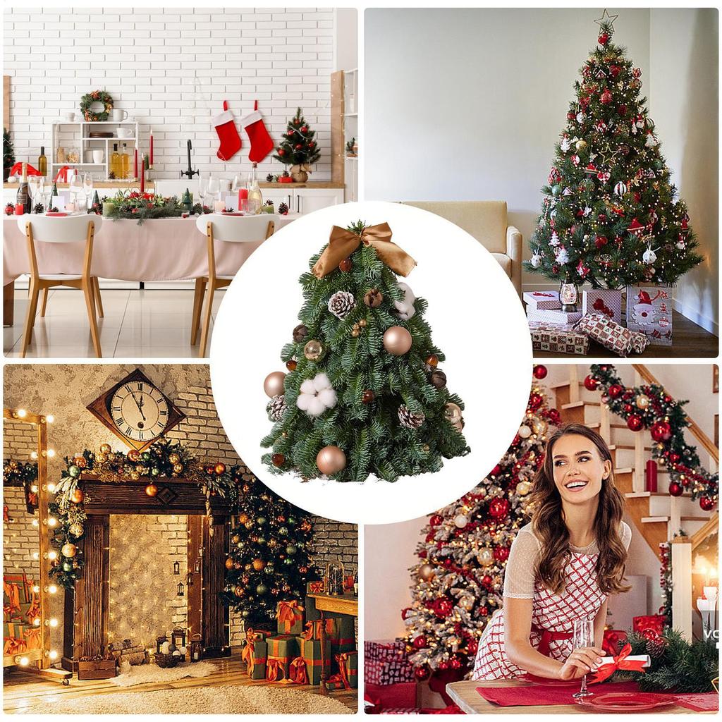 Tiny Christmas Tree Realistic Pine Home Decor Small Christmas Trees Dinning Table Decor For Indoor Outdoor Bedroom Kitchen
