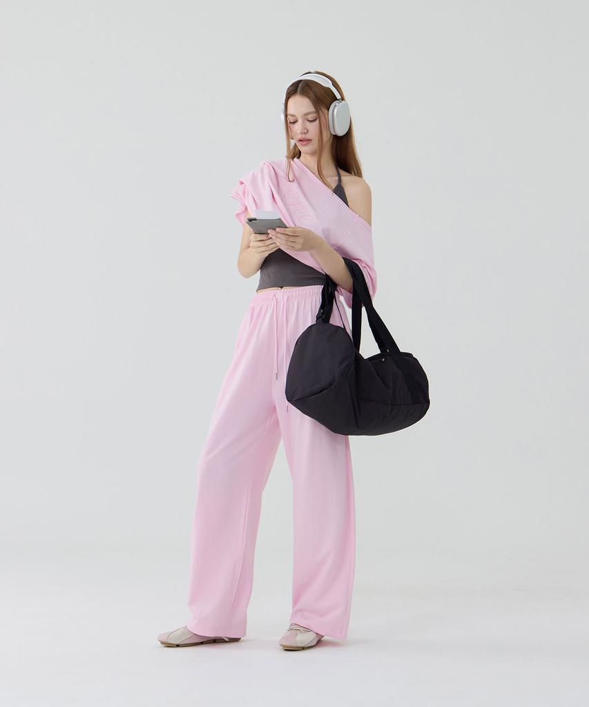 Une Light Cotton Wide Sweatpants_Baby Pink
