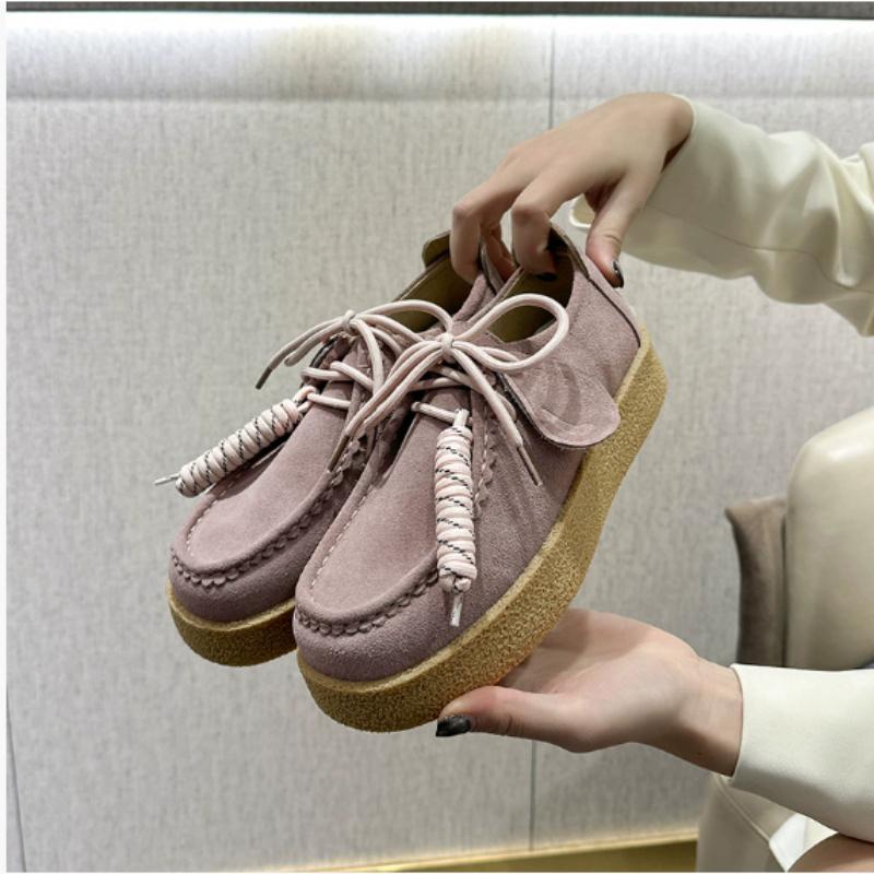New Causal Women Loafers Fashion 2026 British Style Lace-Up Student Shoes Men Large Size Classic Comfort Couple Footwears