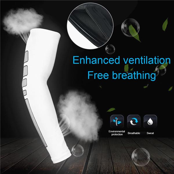 Sports Arm Guard Protective Gear Silver Reflective Design Basketball Sports