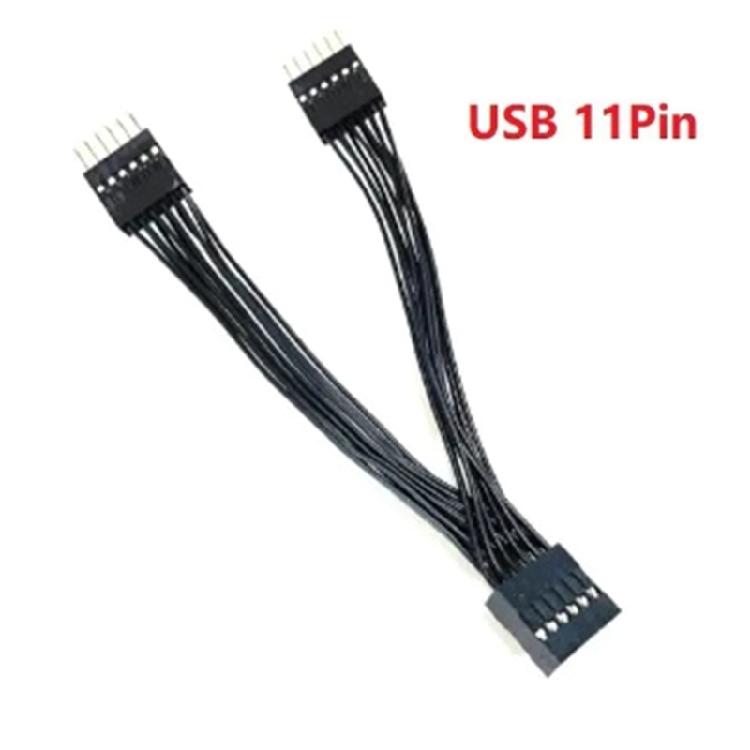 Motherboards USB 2.0 11Pin Header 1 to 2 Extension Hub Splitters Adapters Converters USB 2.0 Female to 2 Male