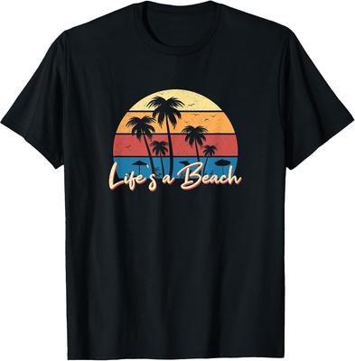 Funny Retro Palm Tree Beach Vacation T-Shirt for All Ages
