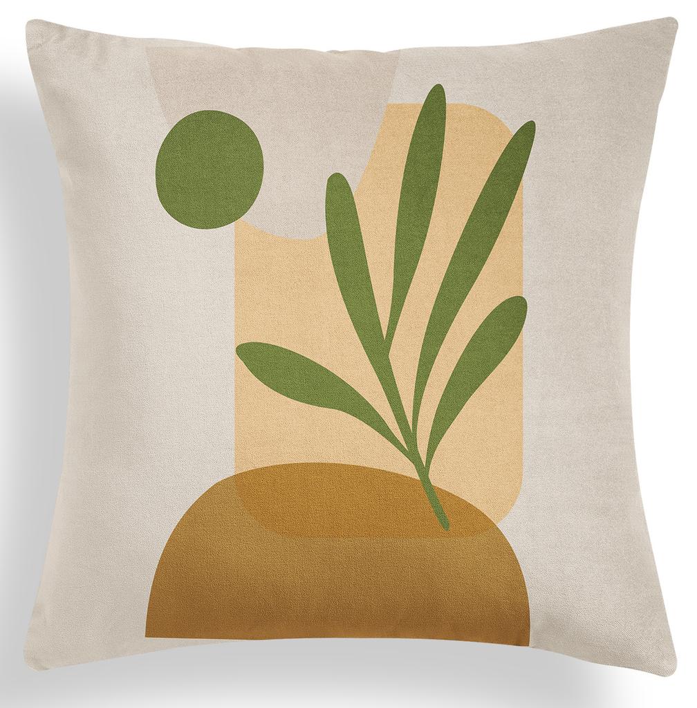 Nordic Geometric Green Pillow Cover Summer Plant Sofa Pillow Cover Cushion Cover Premium Durable Quality Useful