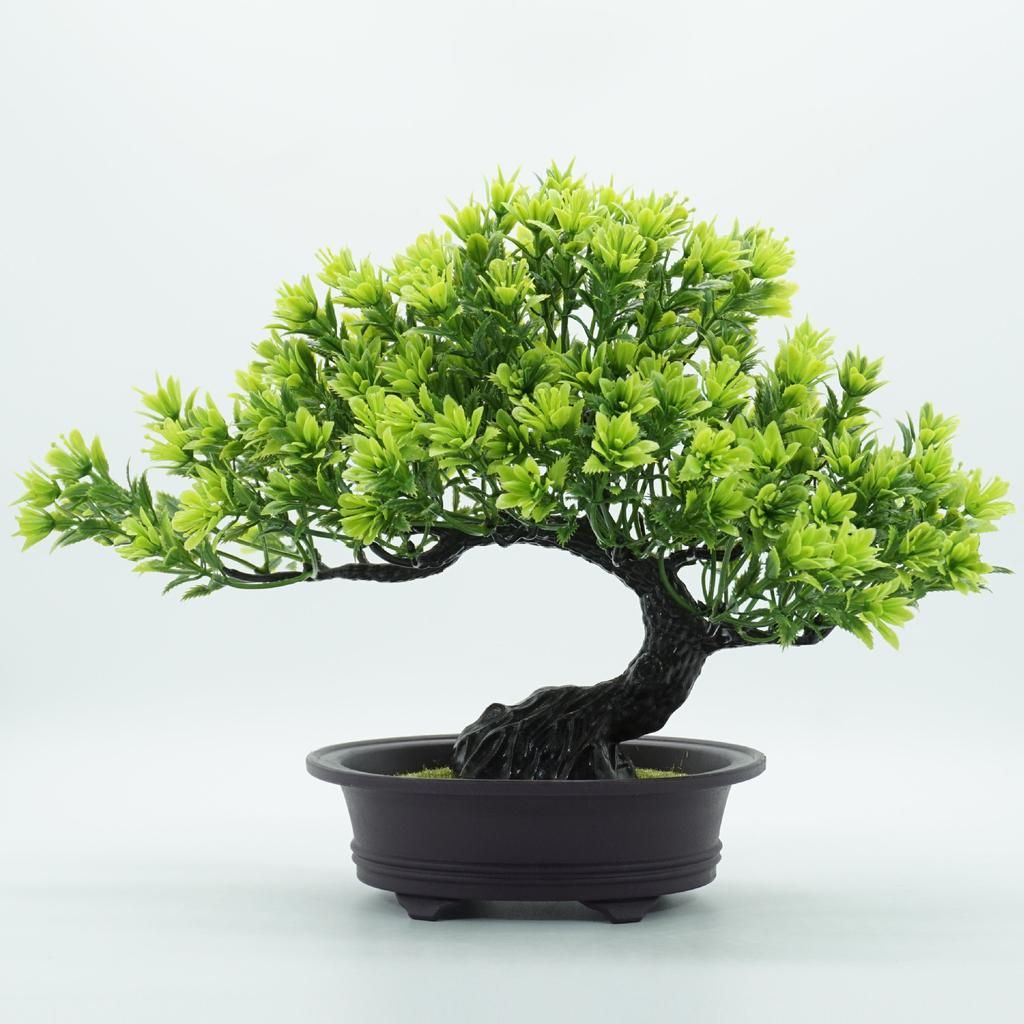 Creative Simulation Welcome Pine Potting Room Zen Green Plant Bonsai Decoration Fake Flower Decoration