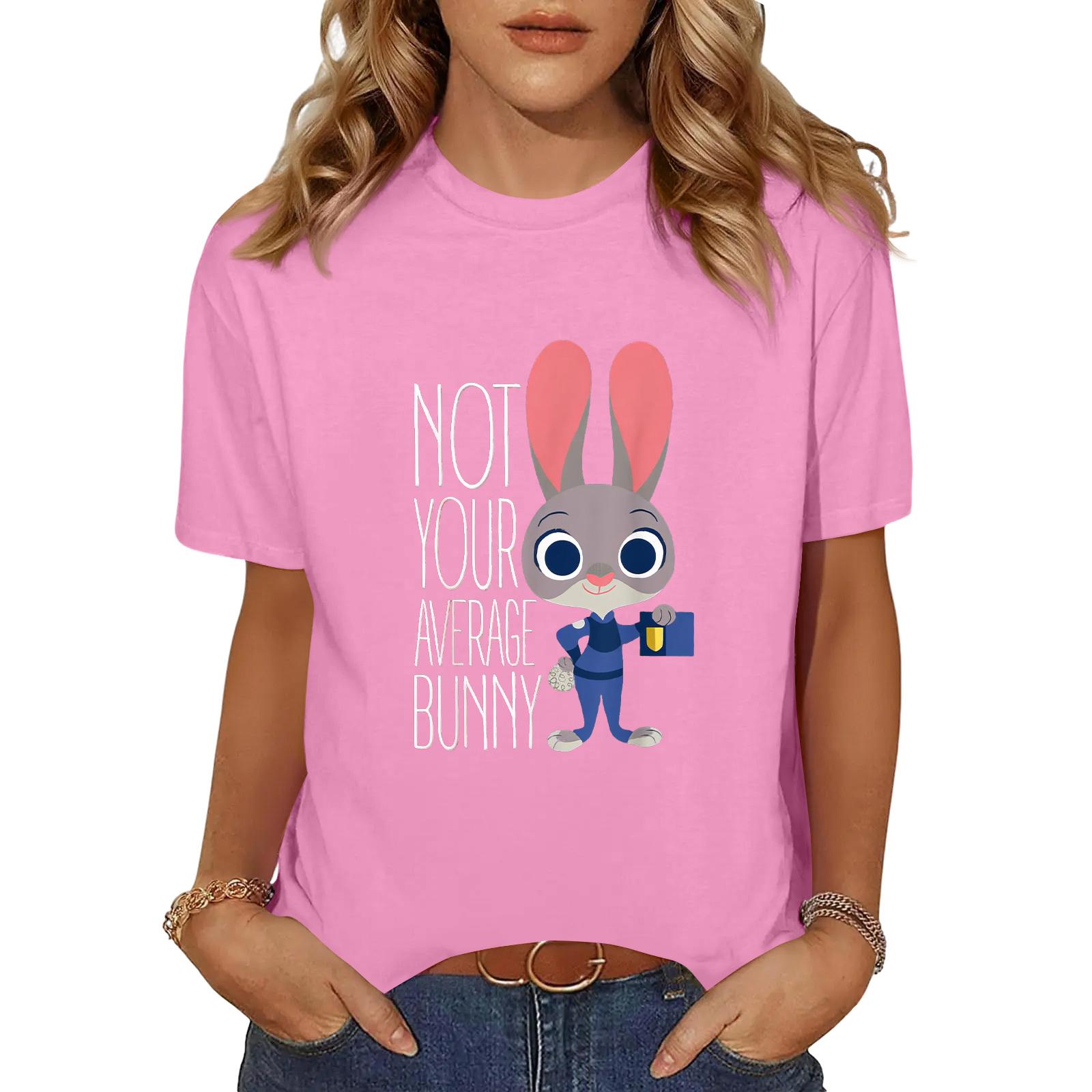 

Women s Fashionable And Comfortable Plus Size Printed Casual Short-Sleeve Top XL розовый