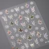 1Pcs 5D Embossed Aurora Butterfly Nail Art Stickers Self Adhesive Decals For Nails Decoration DIY 3D Acrylic Nail Supplies Parts