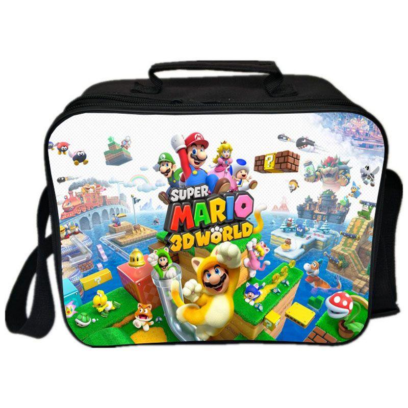 Mario Insulated Lunch Bag With Adjustable Shoulder Strap And Large Capacity Design