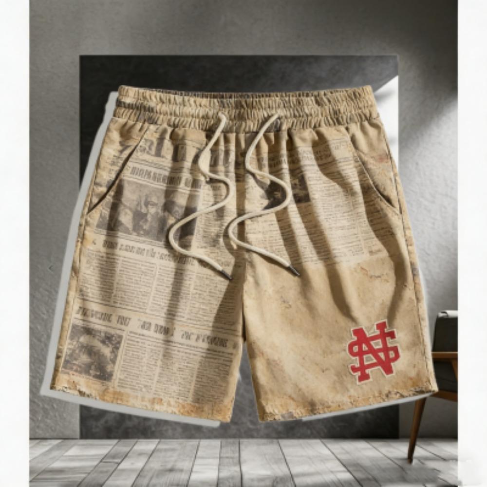 Europe America Summer Shorts Men's Street Fashion 3D Printed Men's and Women's Trendy Casual Outdoor Sports Shorts