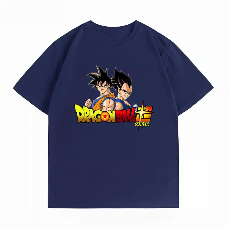 Dragon Ball Super Goku Vegeta Print Tshirt Casual Short Sleeve Cotton Anime Streetwear Unisexs Tshirt