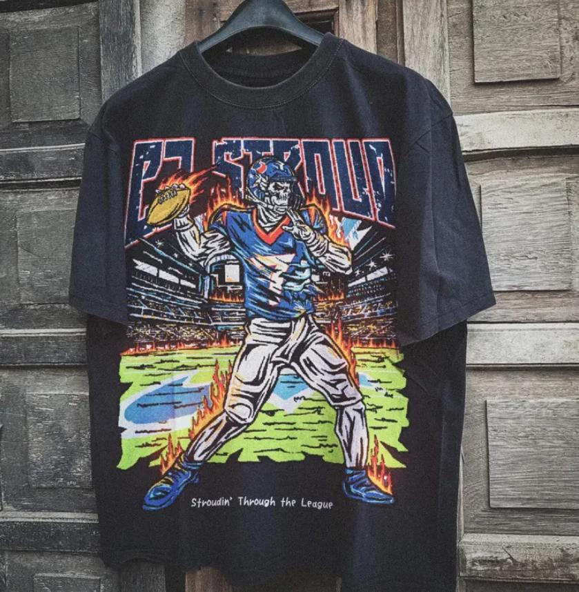 C.J. Stroud Houston Football T Shirt, Vintage CJ Stroud 4XL