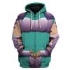 Saint Seiya 3D Anime Cosplay Reißverschluss Hoodie - Vielseitiger Langarm Sweatshirt für Männer & Frauen