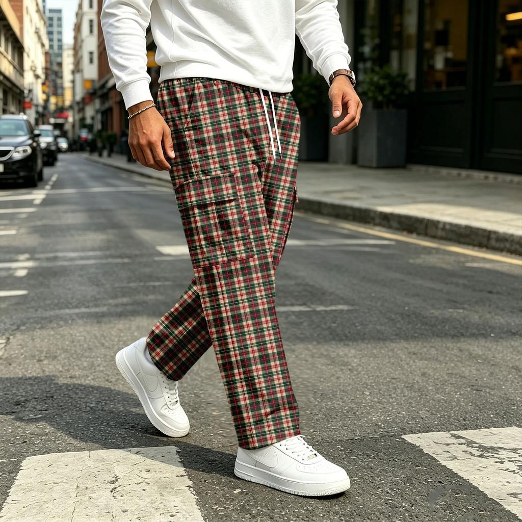 Men's Casual Straight-Leg Drawstring Jogger Pants for Commute and Sports