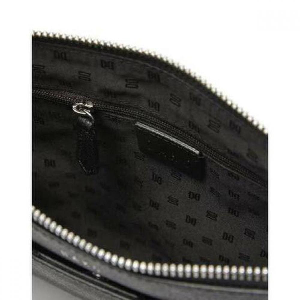 Daks Black Leather Dd Pattern Clutch Bag Dbba2e467bk