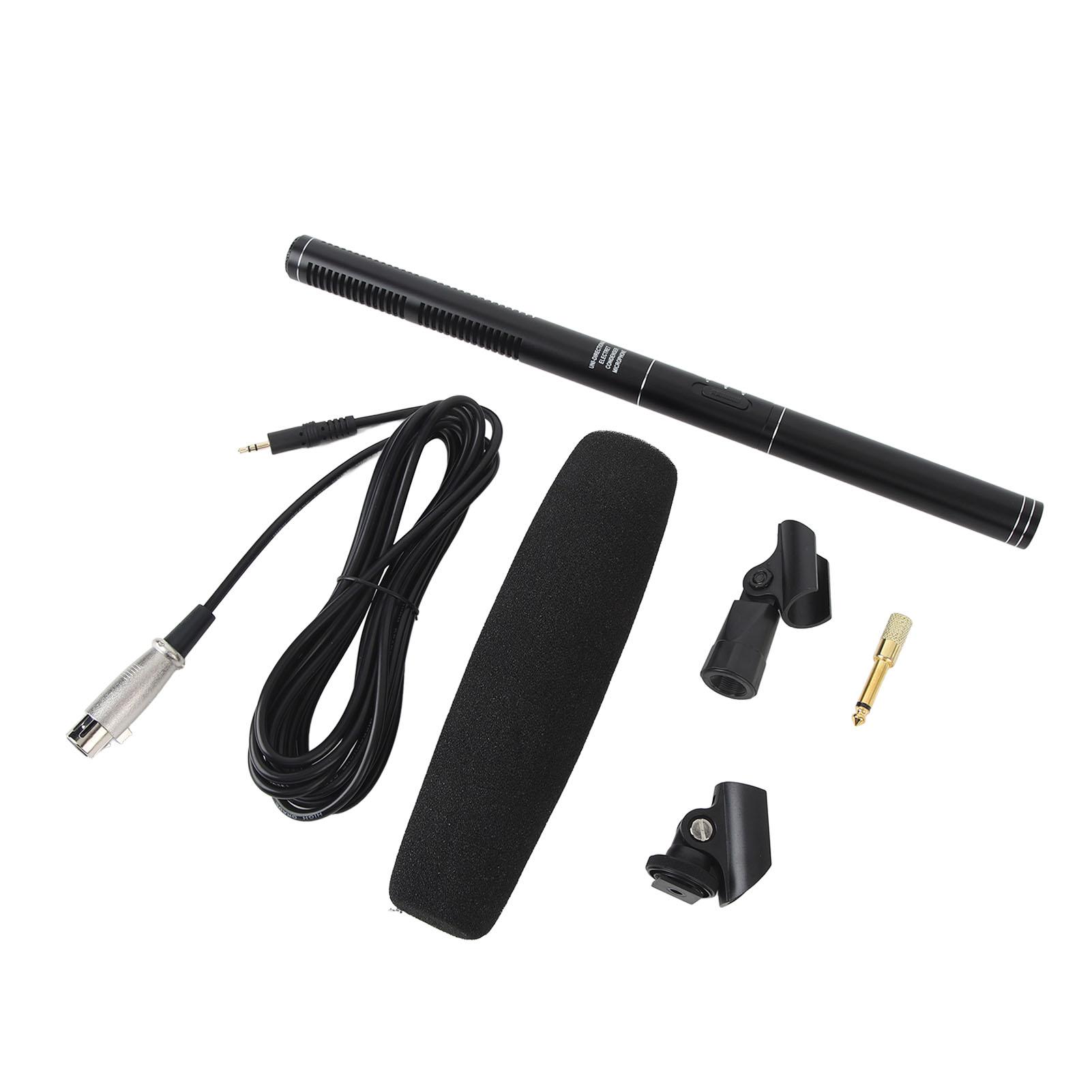

Condenser Shotgun Microphone Cardioid Professional Camera Microphone with 3 Pin XLR Connector for Digital SLR Camcorder