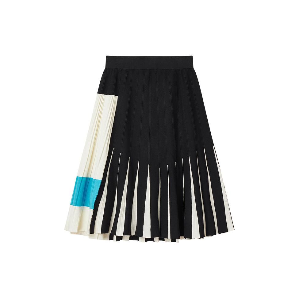 Fila Elegant Casual Breathable Pleated Skirt Women Skirts Black F11W144306FBK
