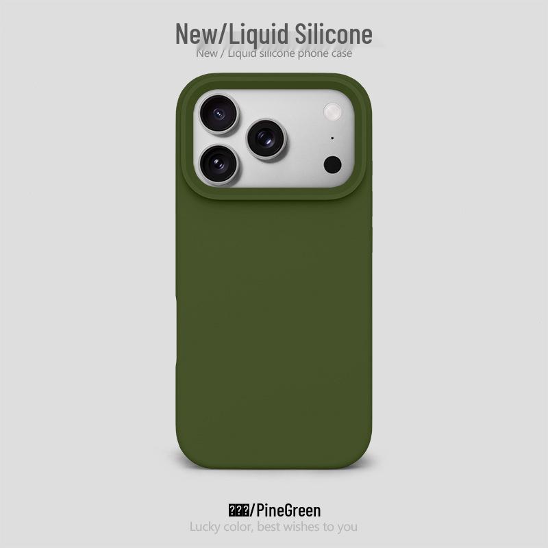 Funda de Silicona con Agujero Grande para Apple 17 Pro Max: Bolsa de aire a prueba de caídas, Protectora, Diseño simple
