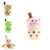 Pluszowa zawieszka do kluczy Bubble Tea, uroczy kubek Boba z wyrazem twarzy, kreskówkowa lalka, miękki prezent