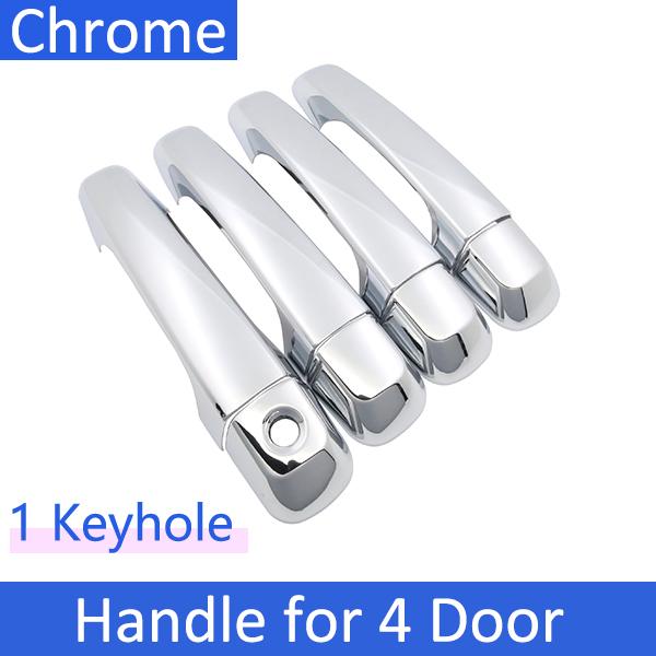 For Toyota 4Runner 4 Runner 5th Gen 2010~2022 Chrome Smart Door Handle Cover Car Decorate Accessories Styling Protective